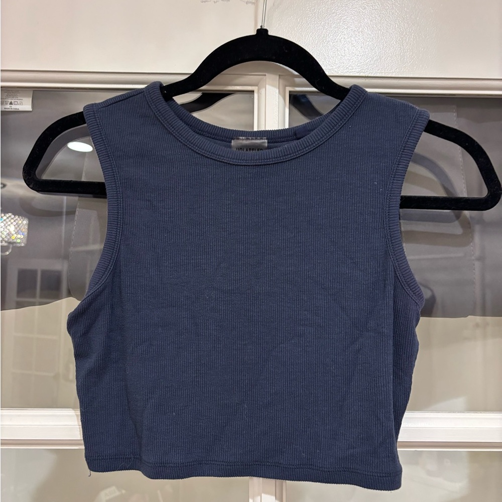 Unlabeled Navy Blue Sleeveless Women's Top